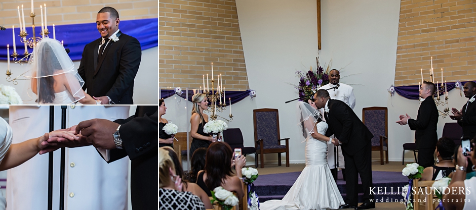 wedding ceremony, Mt. Olive Baptist Church wedding, mixed couple wedding